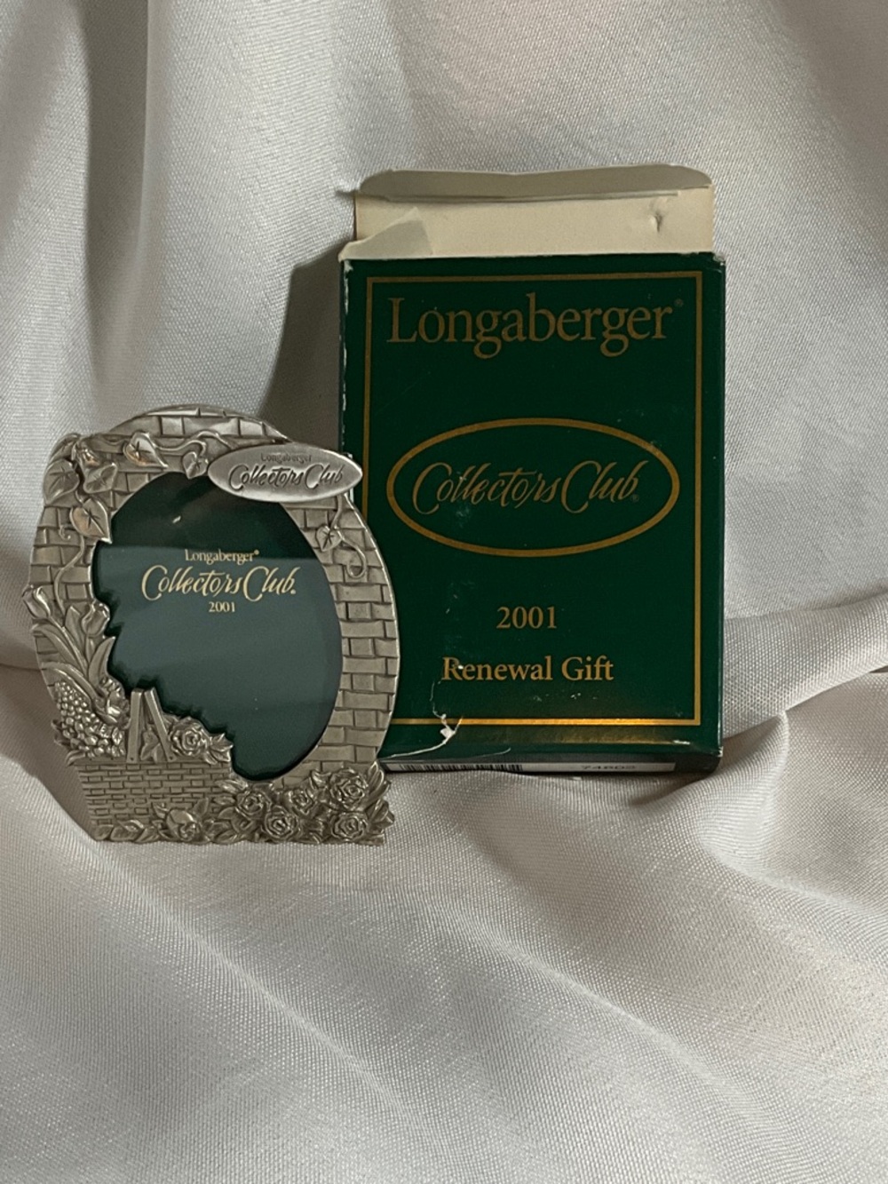 Longaberger Pewter Collectors Club Picture Frame